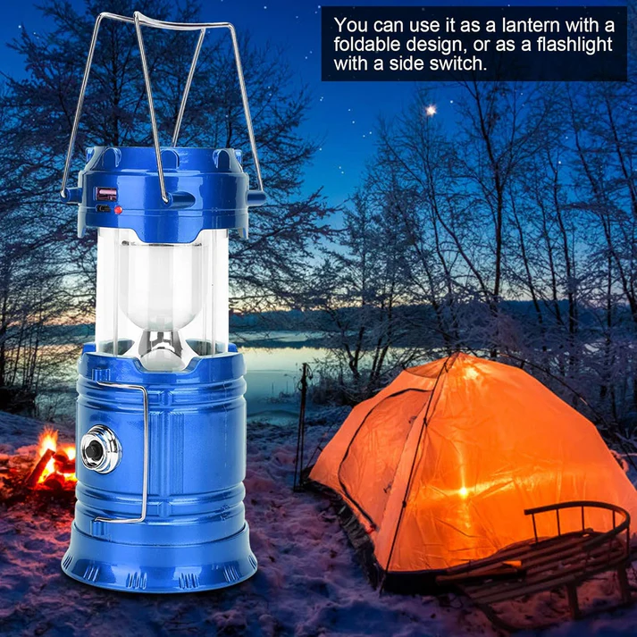 Solar Camping Light – USB Rechargeable Lantern